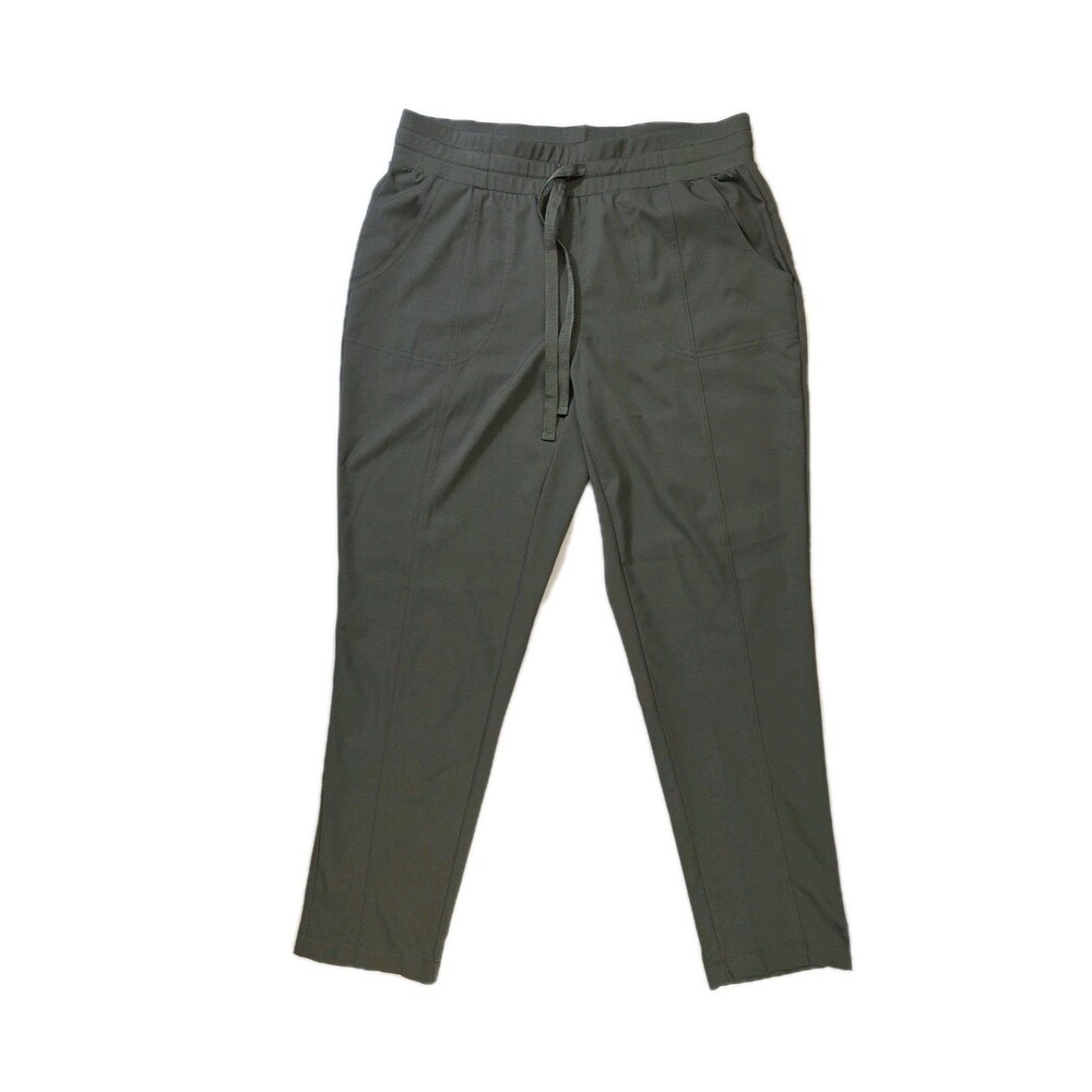 St. Johns Bay Active Women’s M Olive Green Cropped Pants Comfort Athletic EUC